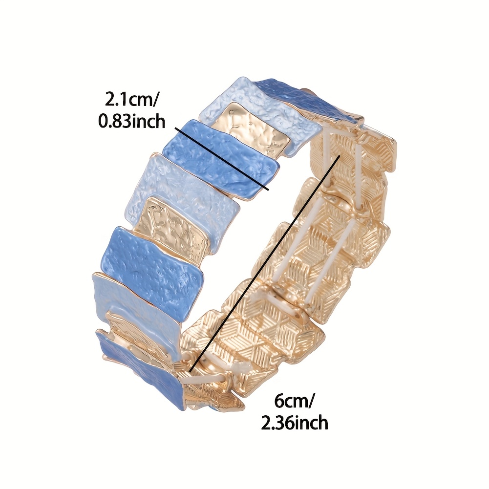 Women's Bohemian Geometric Elastic Adjustable Bangle, Trendy Design